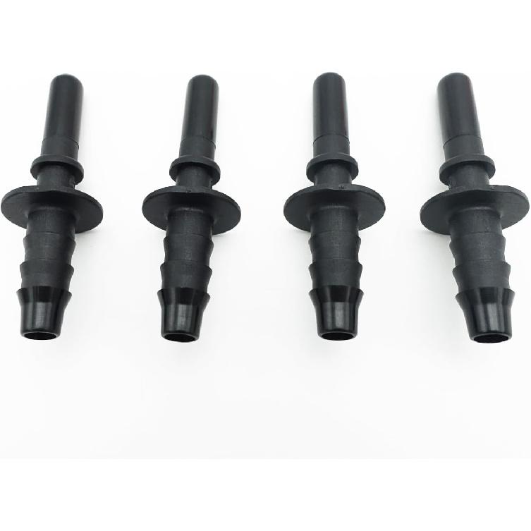 AC PERFORMANCE Plastic Fuel Quick Connector Male 3/8" Tube to 3/8" Male Barb, Pack of 4