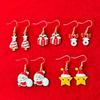 Xiaomi 50/10PCS Christmas Earrings Versatile Cute Cartoon Christmas Style Christmas Tree, Elk, Snowman Alloy Ear Hooks for Christmas