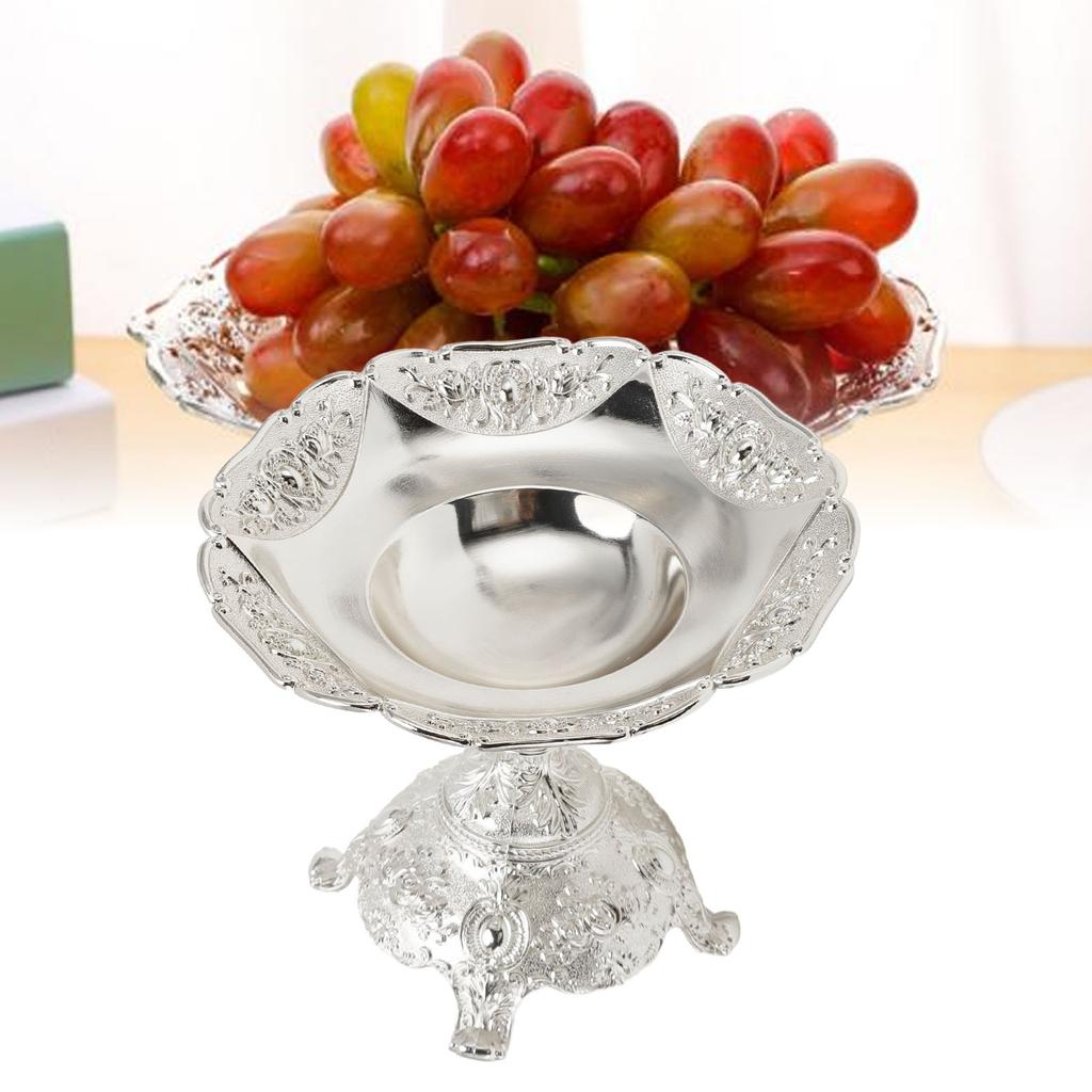 Europn   Fruit Tray Metal Zinc Alloy Snack Nut Food Serving Storage Rack Dining Table Decor S