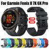 22/26mm Silikonarmband für Garmin Fenix 8 Pro 8 7X/D2 Mach 2 1Pro/Tactix 8 7/Enduro 3 Fenix 6X 5X Plus Ersatz-Uhrenarmband