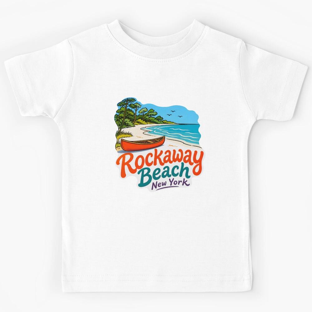 Rockaway Beach NY Cute Retro Canoe Kids T-Shirt 160