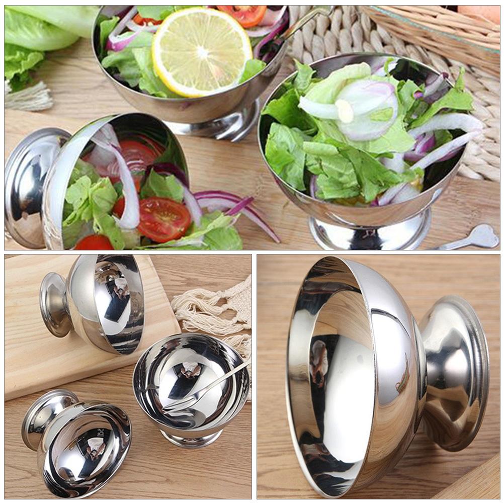 Stainless Steel Dessert Cup Snack Bowl Salad Displaying Decorate Mixing Ice Cream Household Tableware Candy