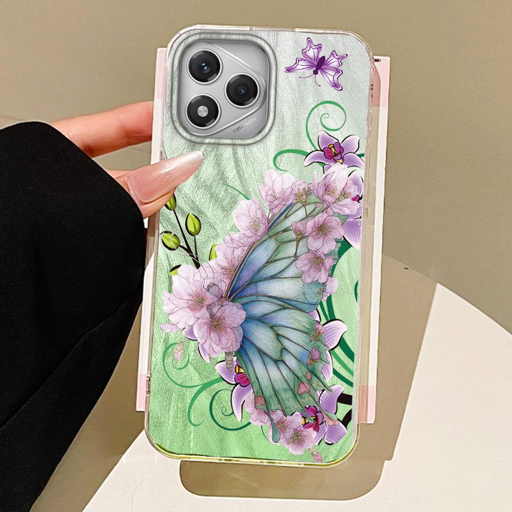 Green Butterfly Colorful Women Phone Case for Honor 400 200 90 Smart Pro X9a X9c X8b X8a X8c X7c X6c Magic7 6 5 70 Lite Cover