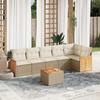 VidaXL Garden Lounge Set with Cushions 7 Pcs, Patio Sofas, Patio Furniture Set, Outdoor Furniture, Beige 3227675