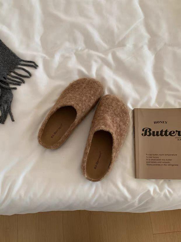 Fashion Winter 2026 Fashion Women's Shoes Comfortable Plush Velvet Warm Slippers Home Non-slip Lightweight Soft-soled Indoor slippers