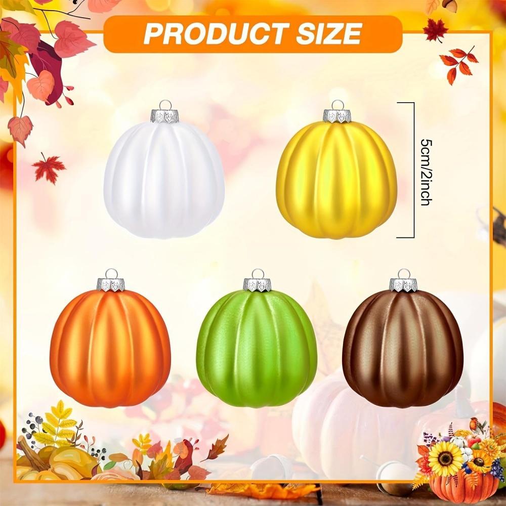 10-20pcs Halloween Pumpkin Balls 5cm Matte Autumn Pumpkin Pendant for Birch Tree Halloween Party Table Decoration