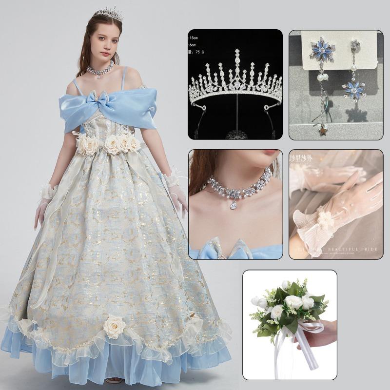 Snow White Ariel Anna Cinderella Bell Elsa Dress Adult Performance Costume