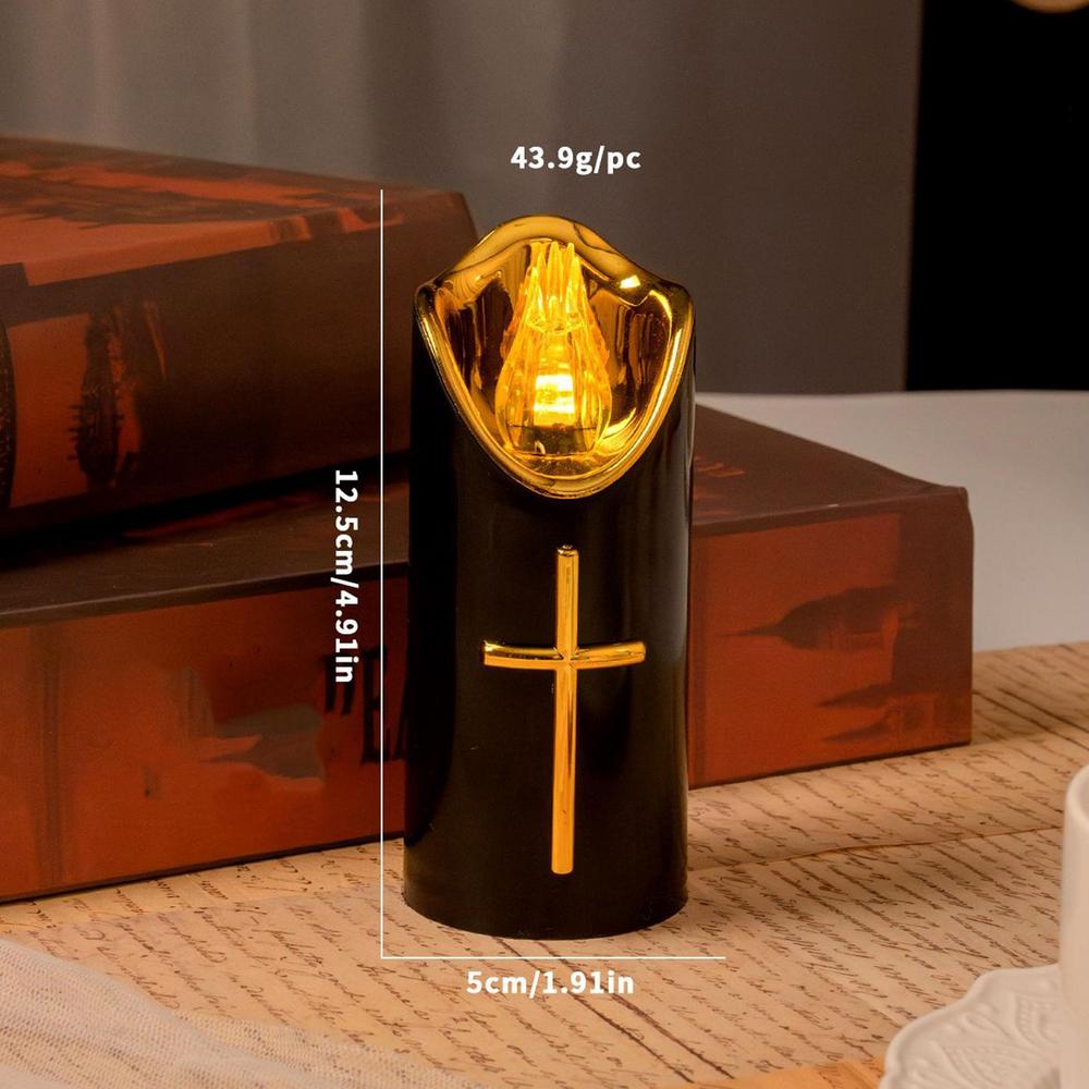 Electric Candles Battery Operated Creative Portable Realistic Flame Candles Decor Waterproof Battery Operated Candle with Lamps