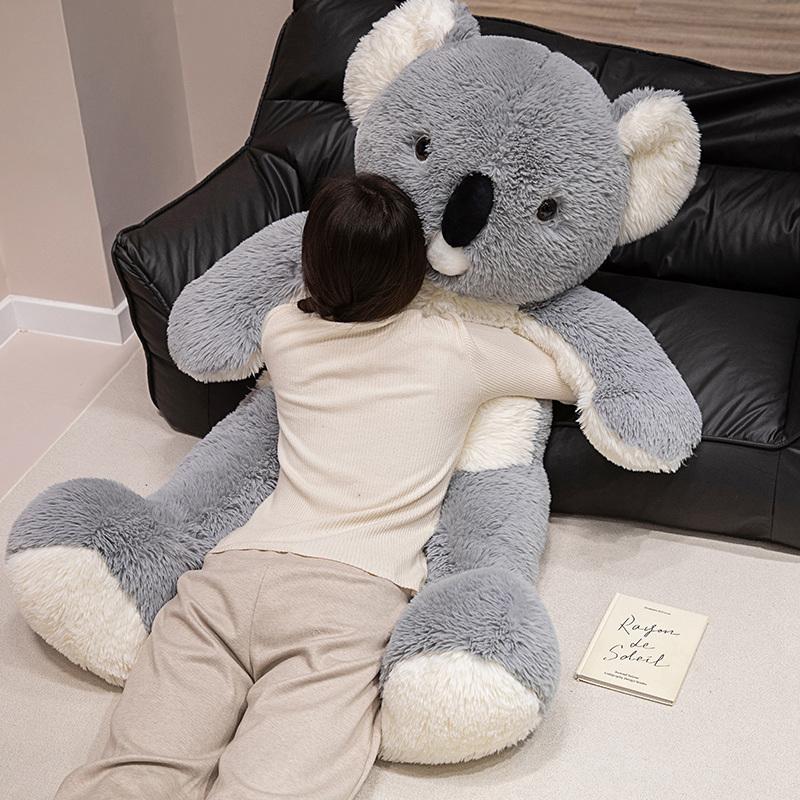 Non-Toxic Giant Size Koala Plush Throw Pillow Sleeping Companion Pillow Sofa Decoration Doll Stuffed Animal Toy Birthday Gift