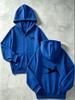 Kids Soccer Player Silhouette Print Zip Up Hoodie Loose Long Sleeve Hooded Jacket Sports Casual Outerwear For Boys Girls