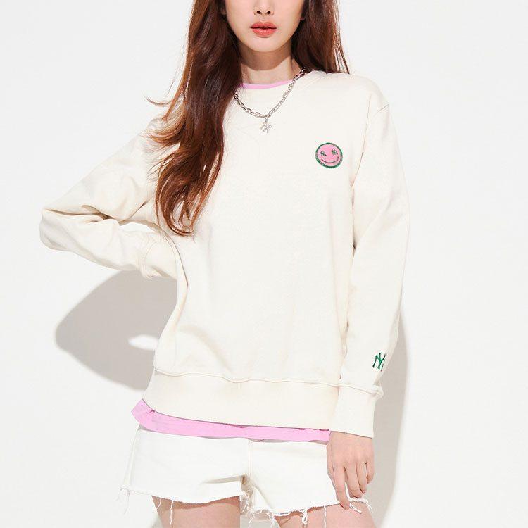 MLB Sweatshirts Unisex Cream Crew Neck Moderate Regular 3AMT00321-50CRS