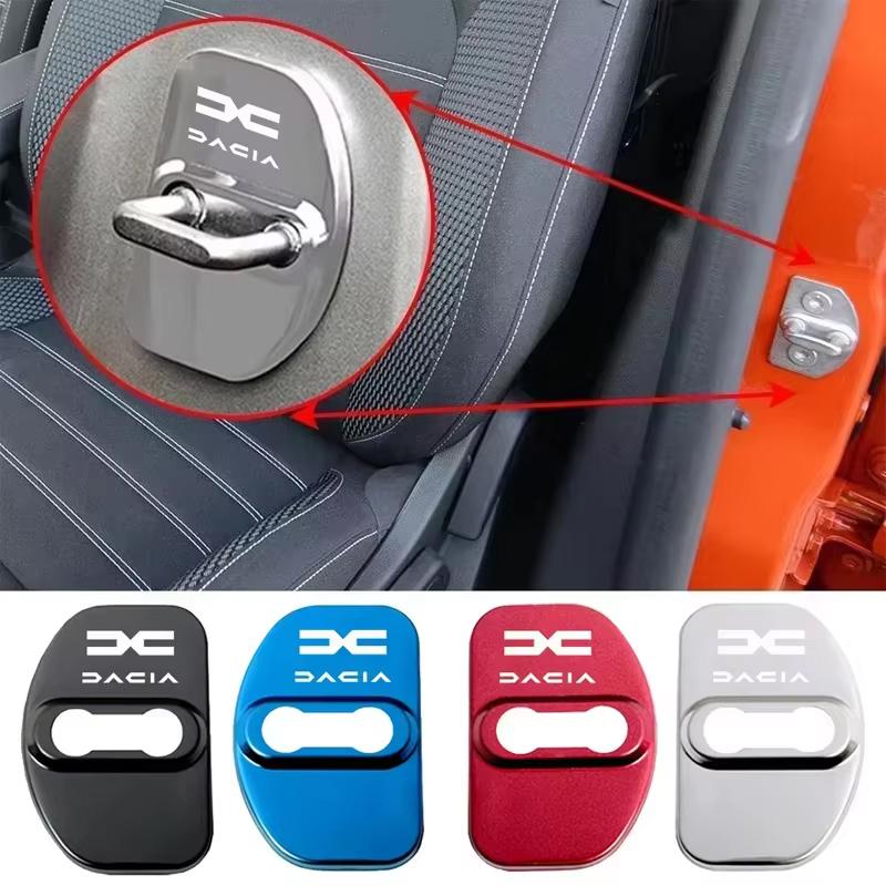 Acier Inoxydable 4 Pièces Style Voiture Boucle de Verrouillage de Porte Cache Protecteur Pour Dacia Bigster Spring Duster Sandero Jogger Dokker Lodgy