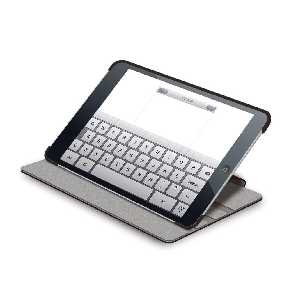 Elecom IPad Mini 3 Case Leather Cover 4 Angle Type Black (2014) TB-A12SPLF2BK