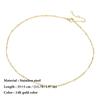 SUNIBI Stainless Steel Chain Necklace for Women Gold Color Thin Choker Bead Chain Necklace Jewelry Wholesale Dropshipping