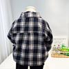 Boys' Spring 2026 Plaid Long-Sleeve Shirt – New Fashion Trendy and Versatile Jacket