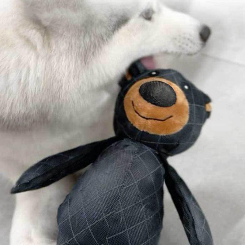 Plush Pet Squeaky Toys Pet Dog Canvas Toys  Robust Bear Dog Toy Interactive Dog Toys Animal Pet Toys nero