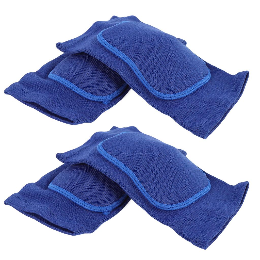 2 Pairs Volleyball Knee Pads Blue Color High Resilience Woven Breathable Protective Knee Pads for Ba