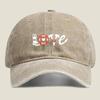 Love Firefighter Symbols Fashion Washed Baseball Cap Hat Outdoor Activities