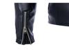 2015 Autumn/Winter Men's British Style Multi-Zipper Motorcycle Leather Jacket with Lapel.