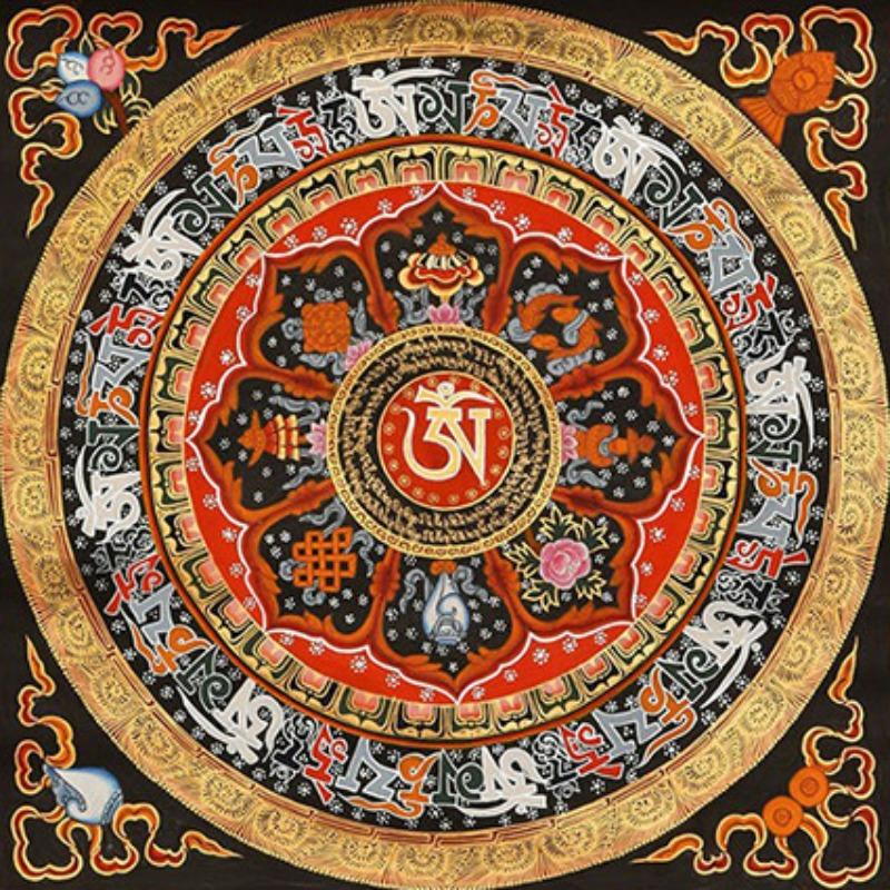 DIY Wohnzimmer Tibetische Thangka Diamantmalerei Mandala Schlafzimmer Kreuzstich Diamantaufkleber Diamantmalerei