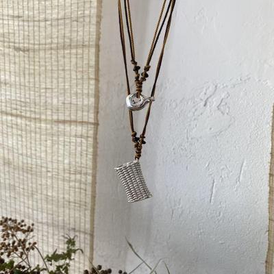 Handgemaakte Geweven Wijnkruik Mand Hanger Ketting - Dames Mode Lange Trui Ketting Accessoire