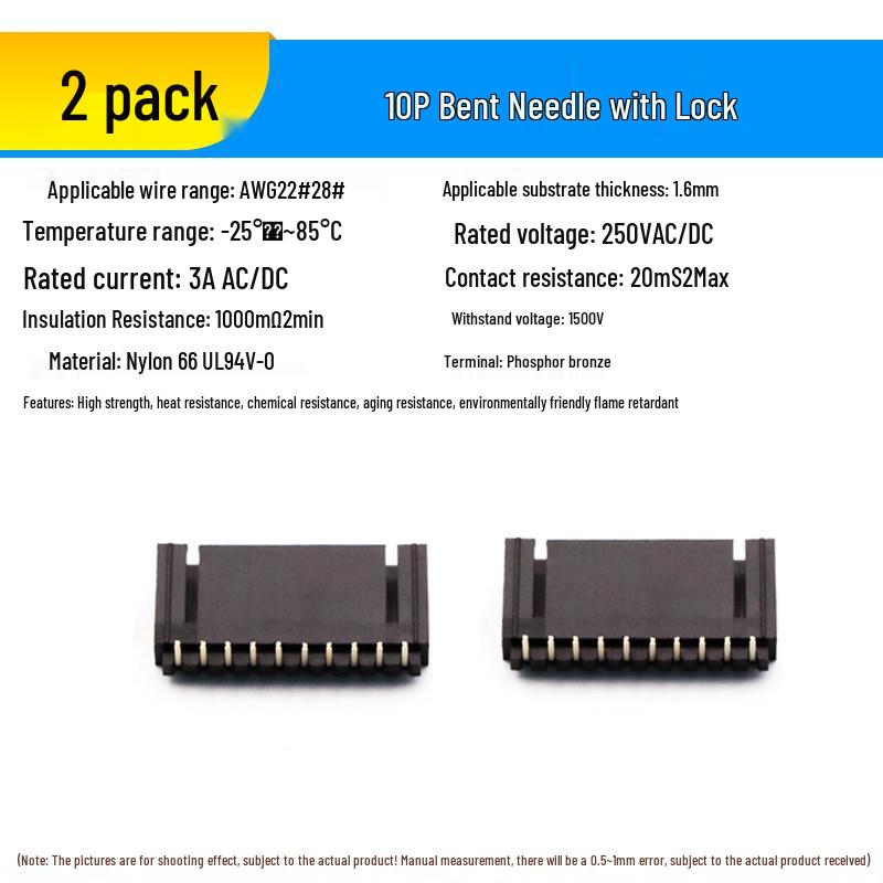 2.54 Lockable DuPont Connector: 2P & 3/4/10P Straight/Bent Pin Header MX2.54 Socket