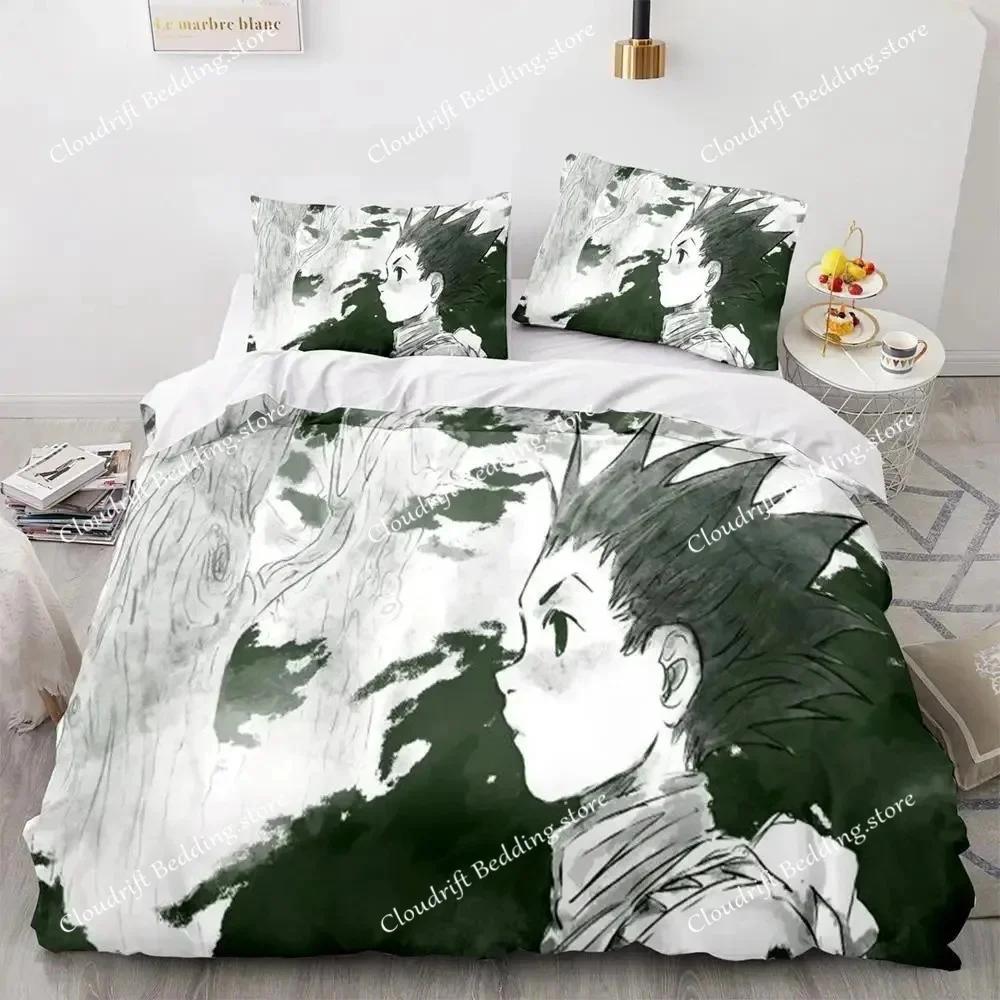 Fashion 3d Printing Anime Hunter × Hunter Bedding Set Single Twin Full Queen King Size Bed Set Adult Kid Bedroom Duvet Cover Set
