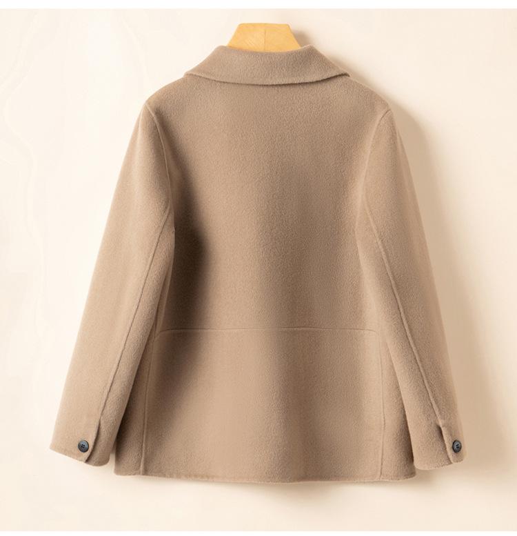 Women's Double-Faced Wool Cashmere Lapel Coat - 2025 Autumn/Winter Petite Edition