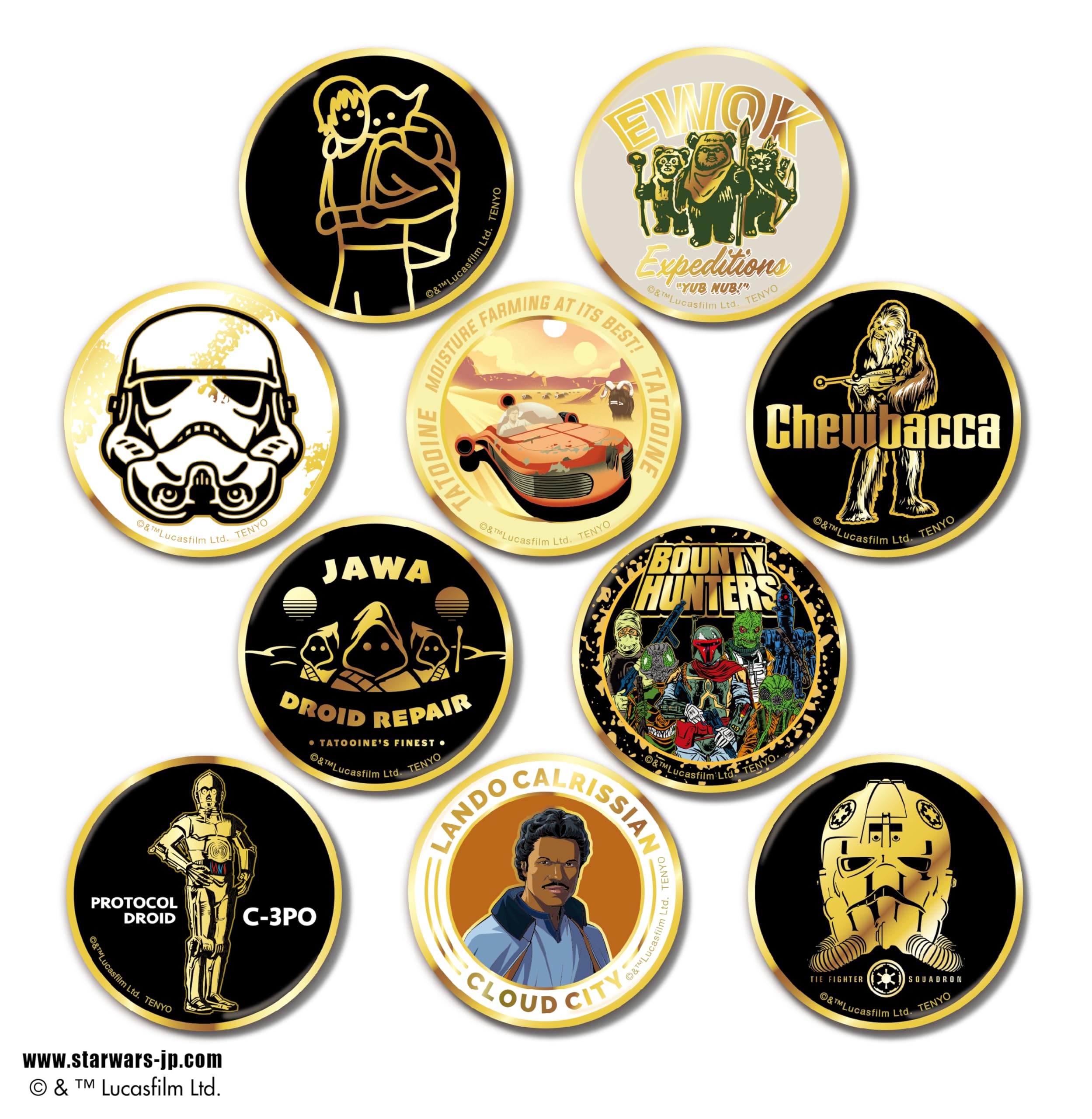 

Tenyo STAR WARS Star Wars Gold Badge of 10 vol.1 [BOX sold] WKB-S01