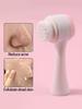 Dual-Sided Silicone Face Wash Brush for Deep Cleansing and Gentle Massage