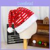 Velvet Santa Hat With Stripes For Christmas Festivities And Gift Wrapping