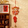 Traditional 2025 New Year Lucky Pendant Zodiac Snake Fu Character Hanging Ornament  New Year Gift