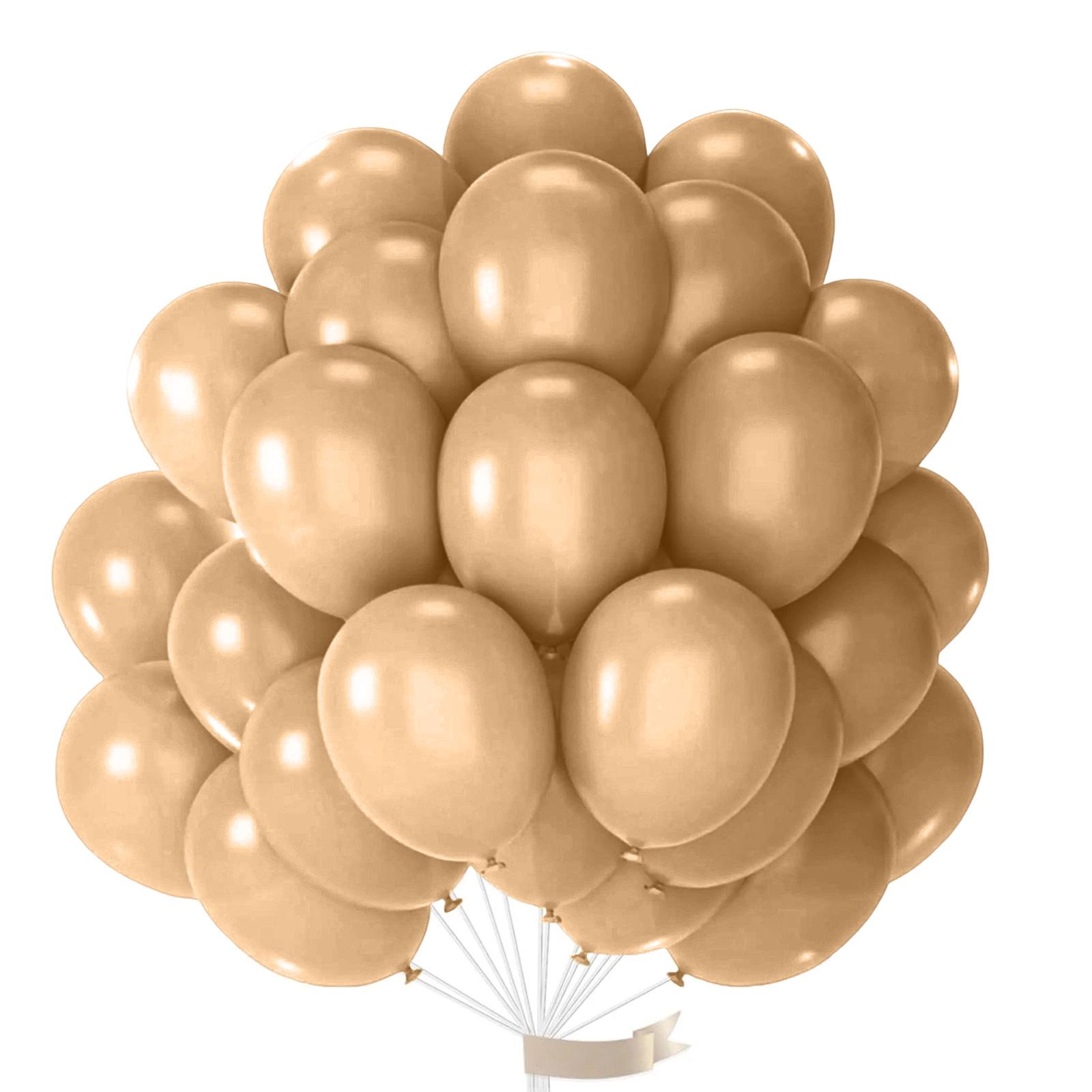 

Light Brown 50pcs 12 Inch Tan Neutral Latex Balloons For Baby Bath Gender Reveal Graduation Wedding Birthday Party Decoration