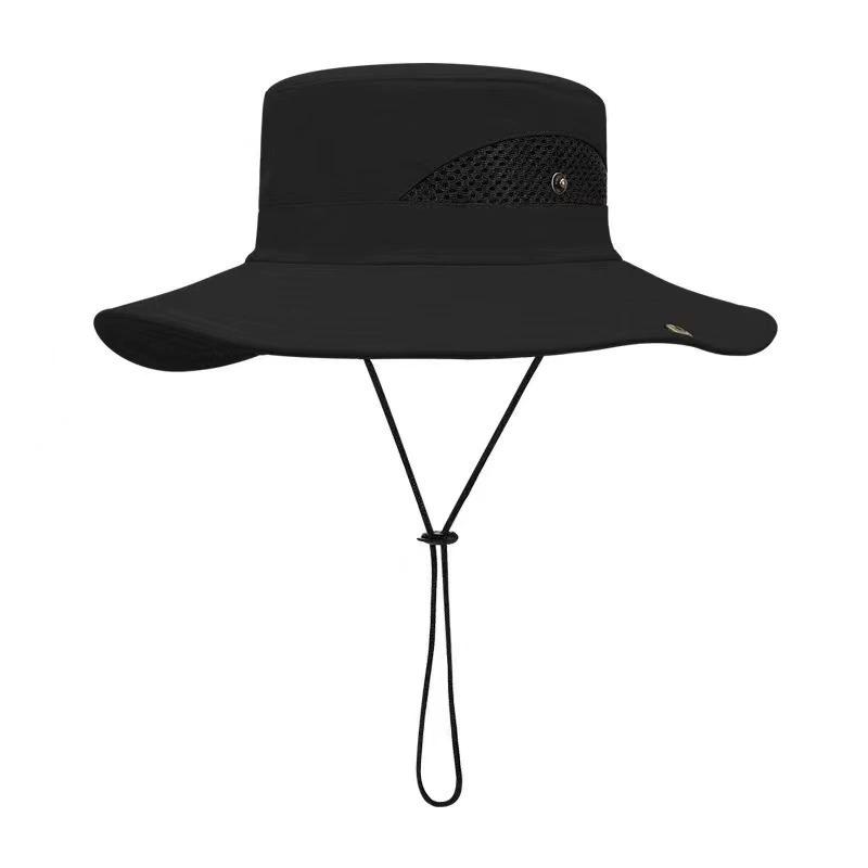 Men's UV Resistant Fisherman Hat, Outdoor Sun Protection Sunshade Hat, Large Brim Breathable Hiking Hat