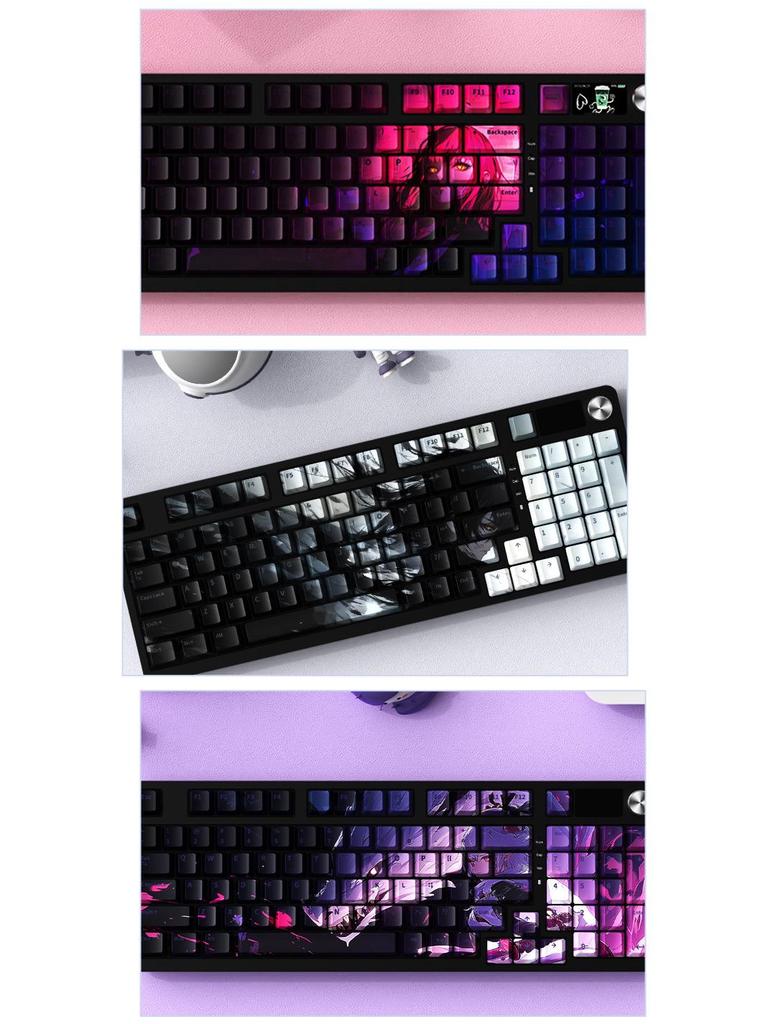 Wireless Bluetooth Mechanical Keyboard - 98-Key, Blue Switch, Silent for Gaming/Esports, High-Design for Girls/Office Use.