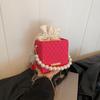 Simple casual shoulder messenger bag, simple bucket bag, women's new fresh and fashionable casual simple handbag
