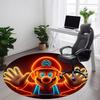 1PC Neon Mario Office Round Area Rug, Indoor Mat Suitable For Office, Under Office Chairs Bedroom Living Room Home Decor DT1212065
