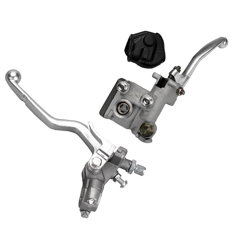 1 Pair Motorcycle Brake Clutch Master Cylinder Lever Silver Metal For Honda CR 125R 250R 500R CRF 150 250 450 2002-2012-A99D