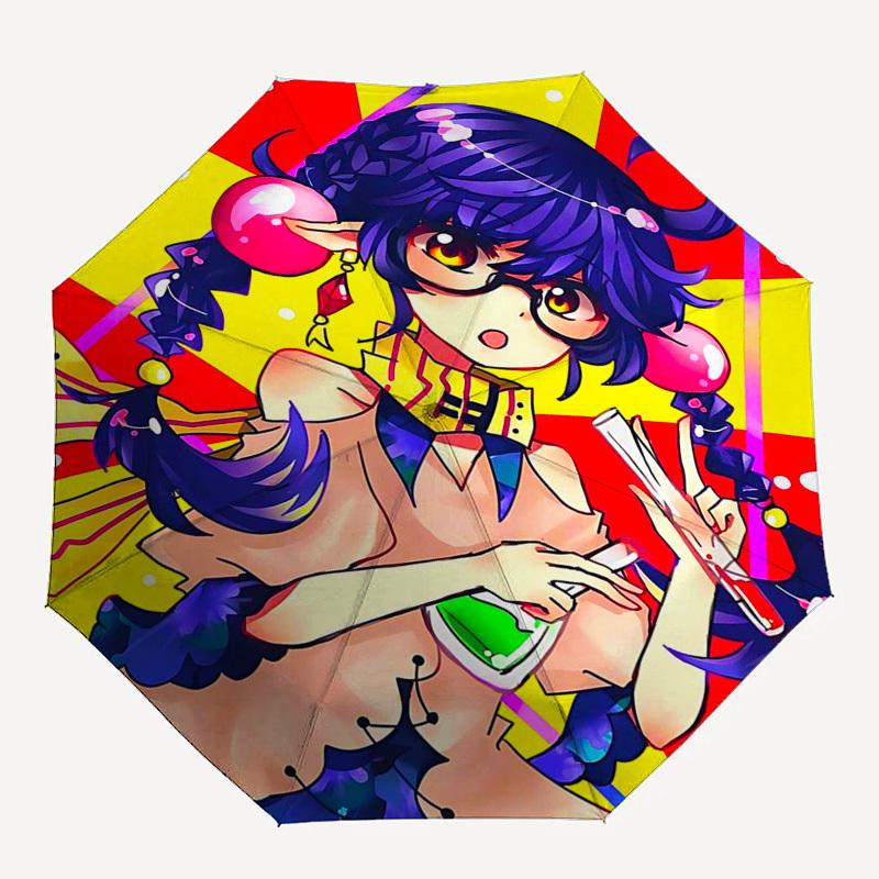 1 Stück Outdoor-Regenschirm mit Anime-Charakter-Design - Automatisches Öffnen/Schließen, Tragbares 3-fach faltbares Design, 8-Speichen-Eisenrahmen - Perfektes Geschenk für Fans,