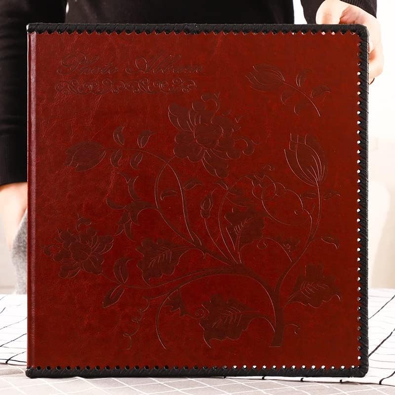 DIY Handmade Photo Album Paste Extra Large Capacity Picture Album with Vintage Leather Cover, Family,Wedding, Travel Photo Book