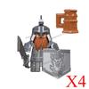 Medieval Knight Figures Building Blocks Elf Guard Dwarf Warrior Wild Boar Sheep Mount Fantasy Movie Character Soldier Bricks Toy
