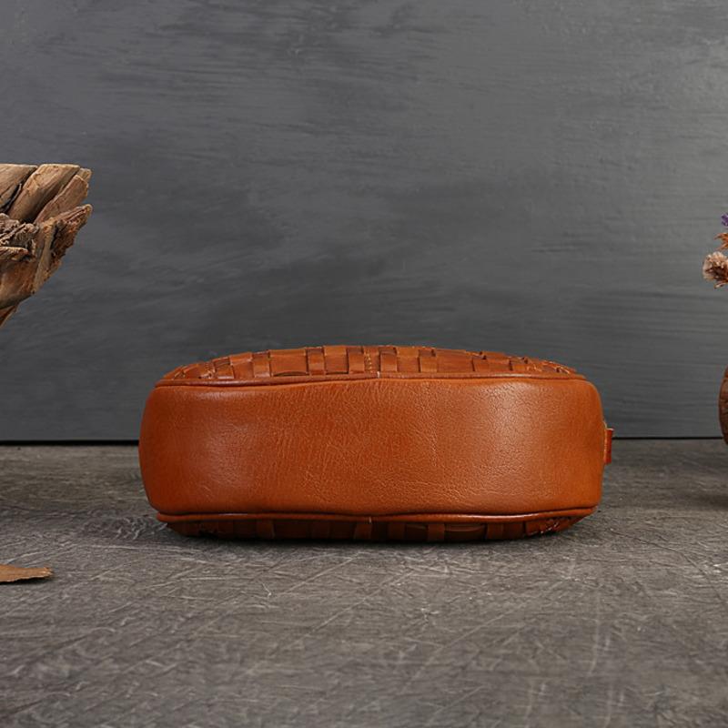 Stilvolle kleine Design Strick Damen Schultertasche Vintage Leder Umhängetasche Damen Leder Alles