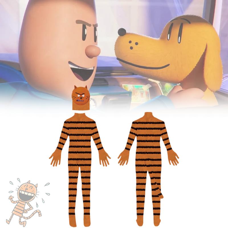 Cat Man Cosplay Outfit Cartoon Petey Cat Halloween Fancy Kids Girls Boys Party