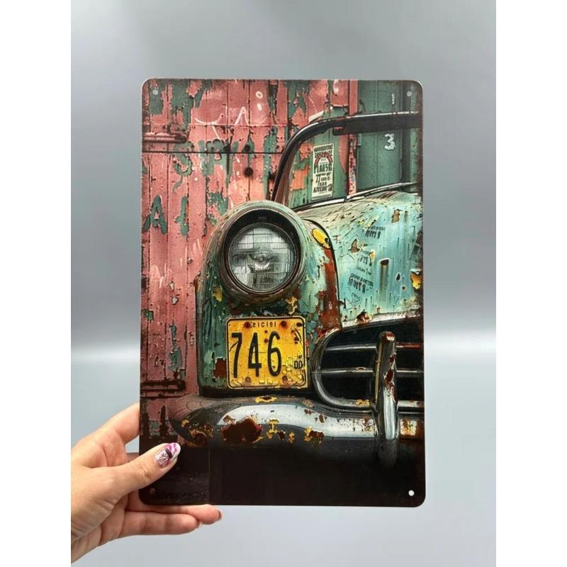 Auto Metal Wall Sign, Garage Bar Decor Plaque 20x30cm