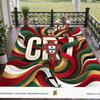 Soft Floor Carpet Portugal Football Pattern Area Rug Decorative Mat For Home Room Decoration