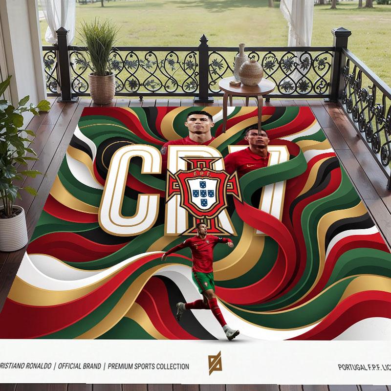 Soft Floor Carpet Portugal Football Pattern Area Rug Decorative Mat For Home Room Decoration