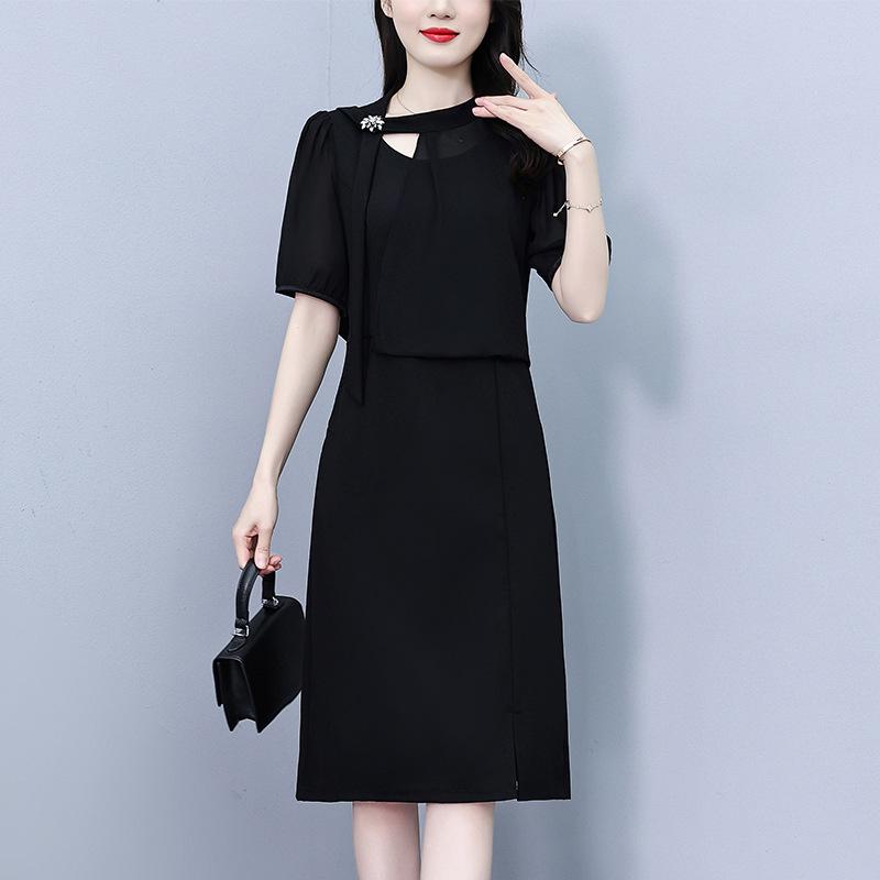 2026 Summer Elegant French Plus Size Waist-Cinching Dress for Women 4XL