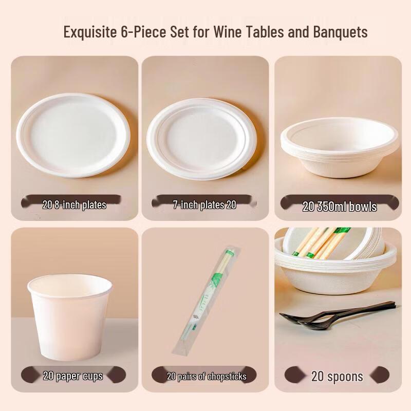 

Одноразовые тарелки из биоразлагаемого сахарного тростника