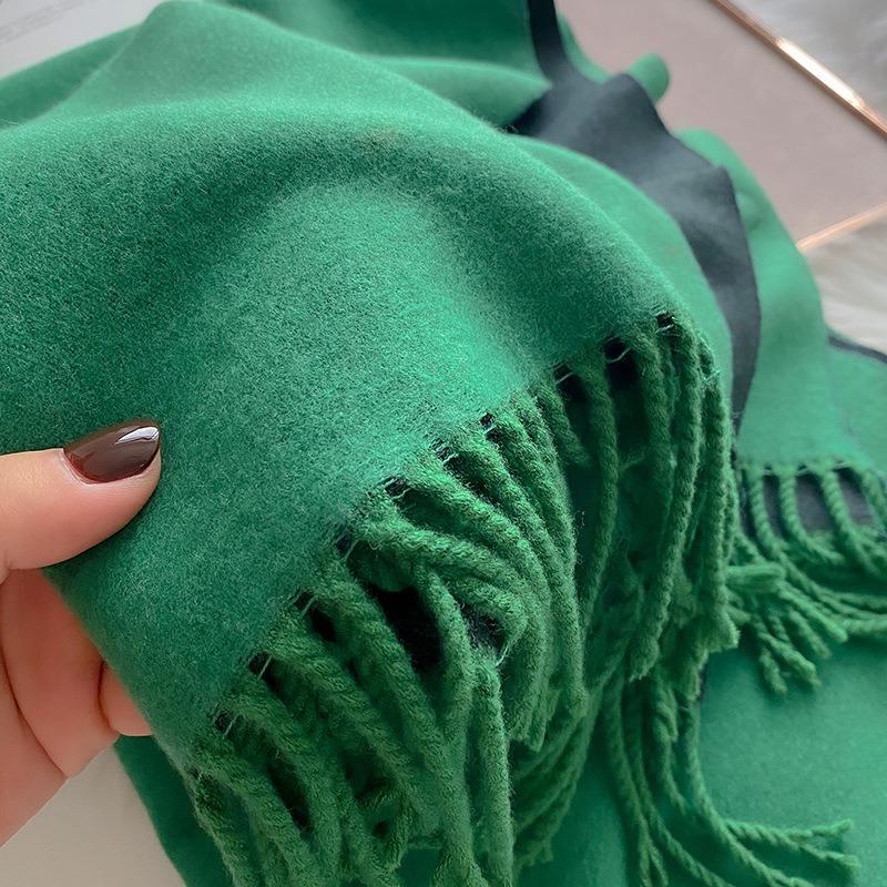 Keep It for Yourself, Feel Soft Sister Scarf, Women's Winter Versatile Double-sided Solid Color Scarf, Long Thickened Warm Shawl