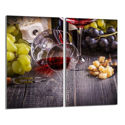 Glass Hob Protector 2x30x52 Wine
